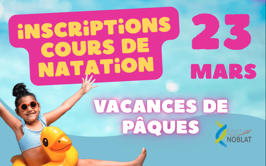 cours de natation pendant les vacances de Pâques